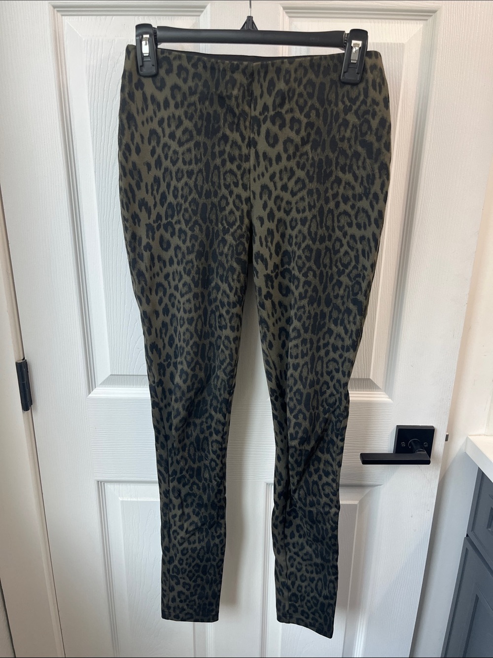 INC International Concepts Olive Green & Black Leopard Pants